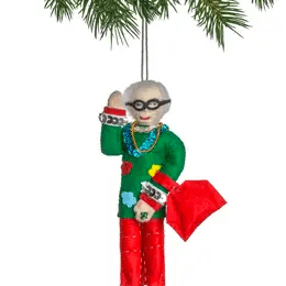 "Iris Apfel" Felt Ornament Holiday Ornaments Silk Road Bazar