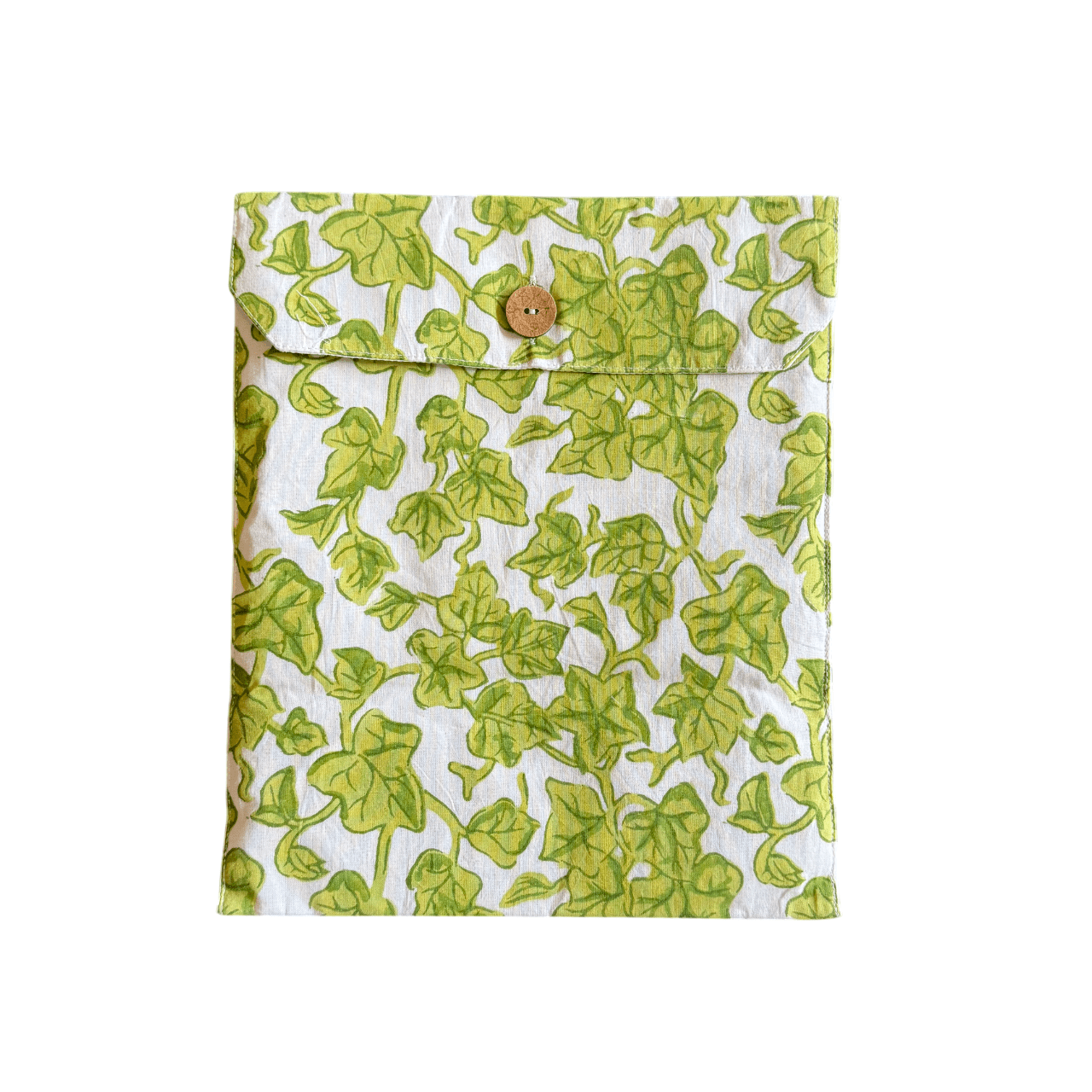 Ivy Block Print Travel Pocket Travel Pouch Pacific & Rose Textiles