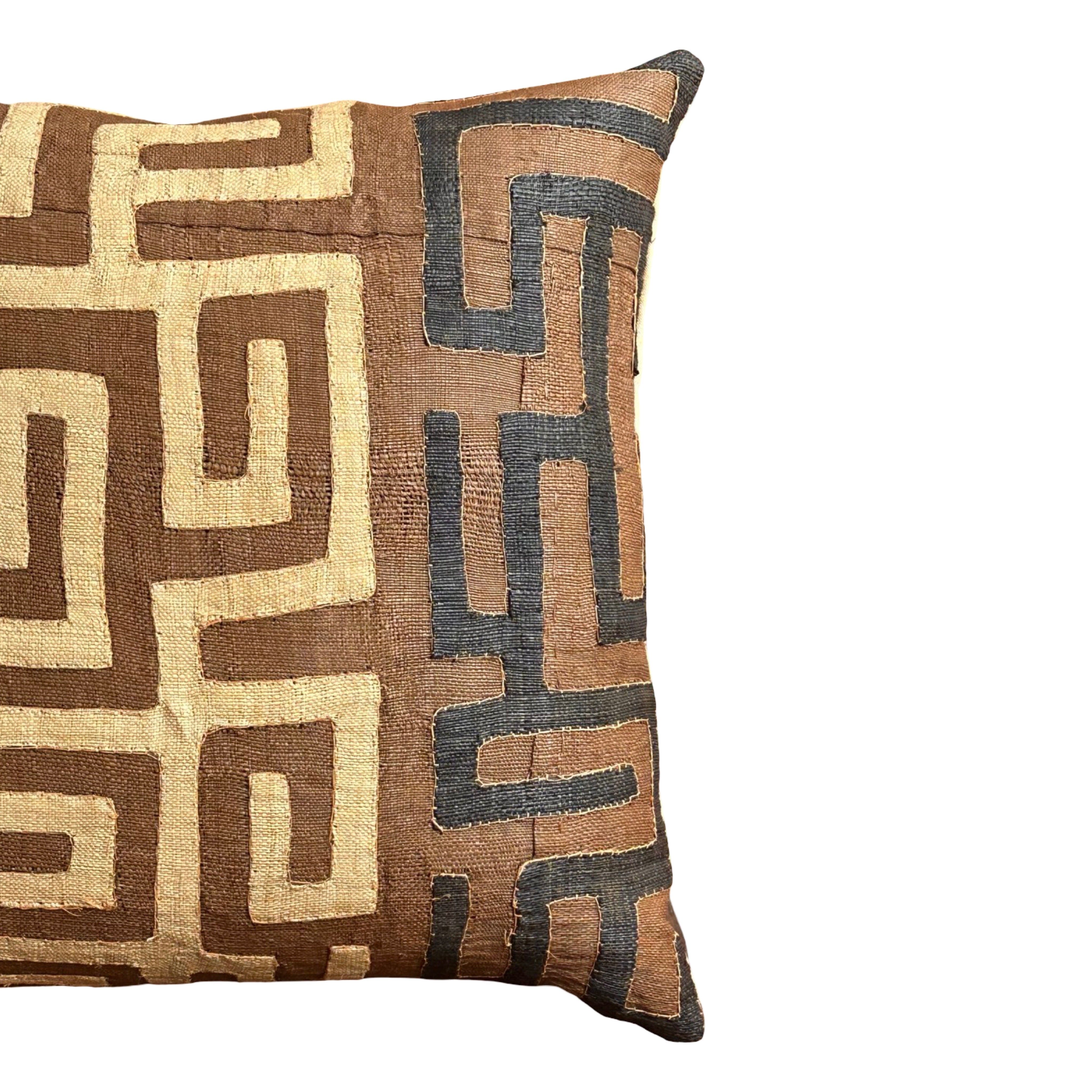 Kuba Cloth Pillow (#E031025 | 22.5" x 22.5") Pillows B. Viz Design