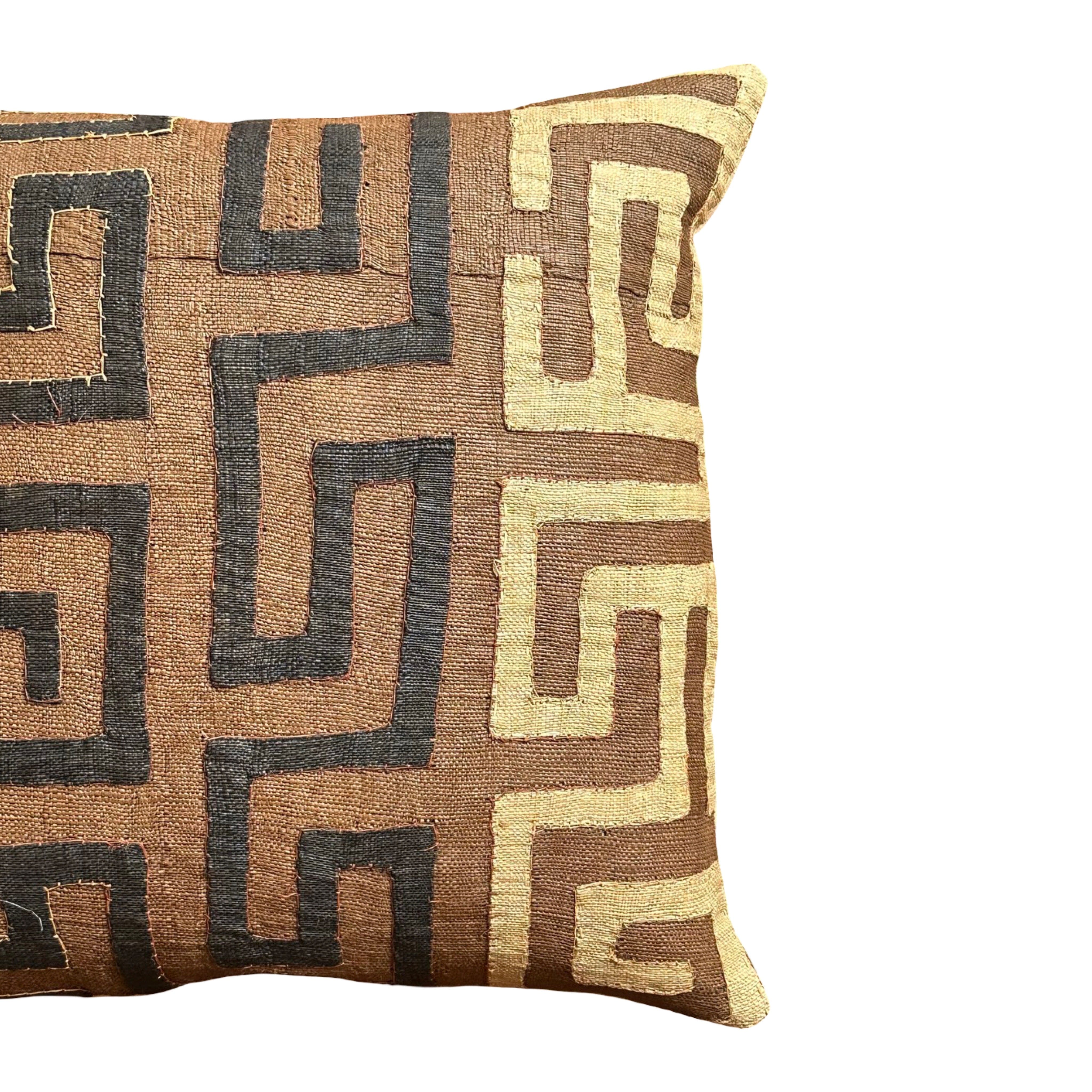 Kuba Cloth Pillow (#E031125 | 22.5" x 21.5") Pillow B. Viz Design
