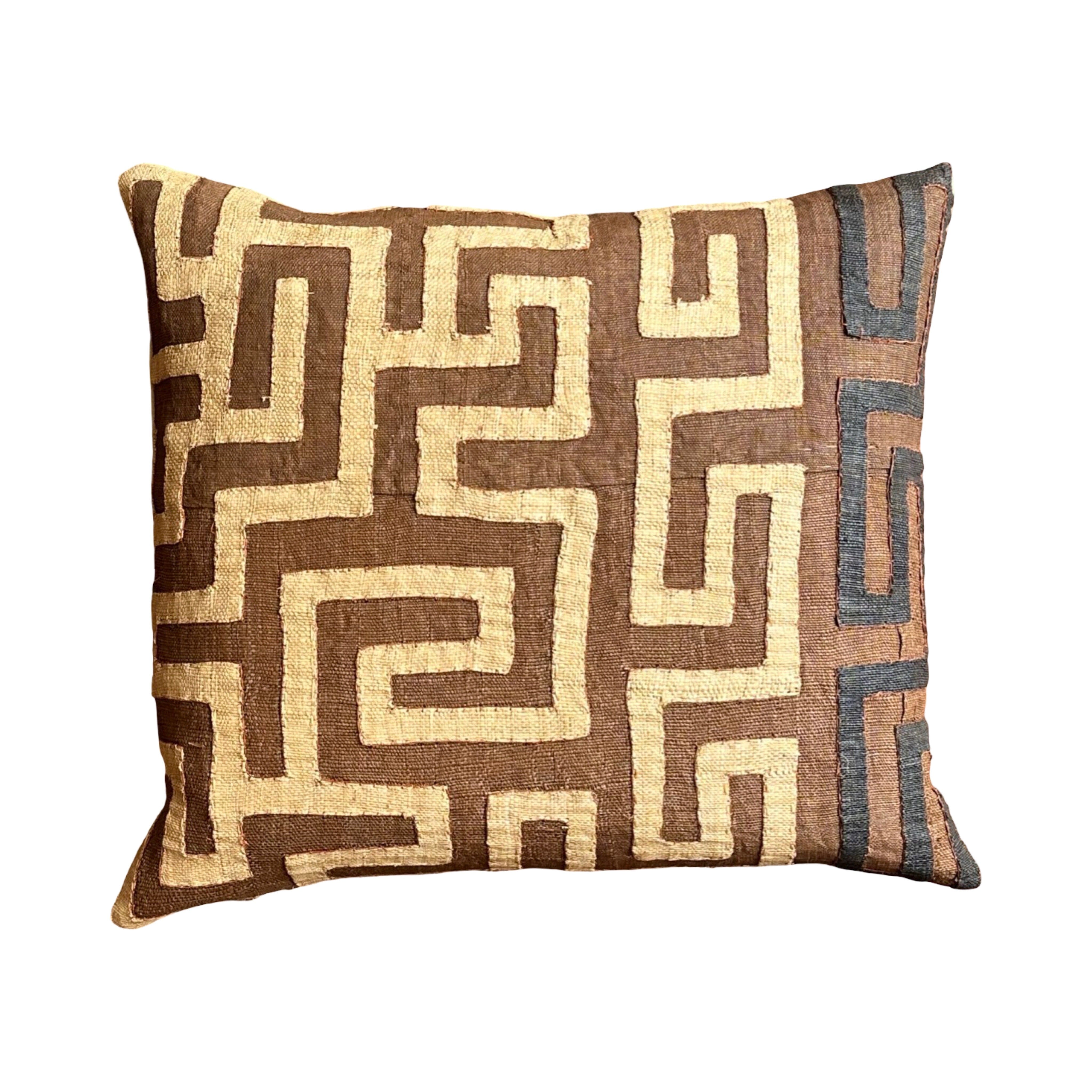 Kuba Cloth Pillow (#E031325 | 22.5" x 20") Pillows B. Viz Design