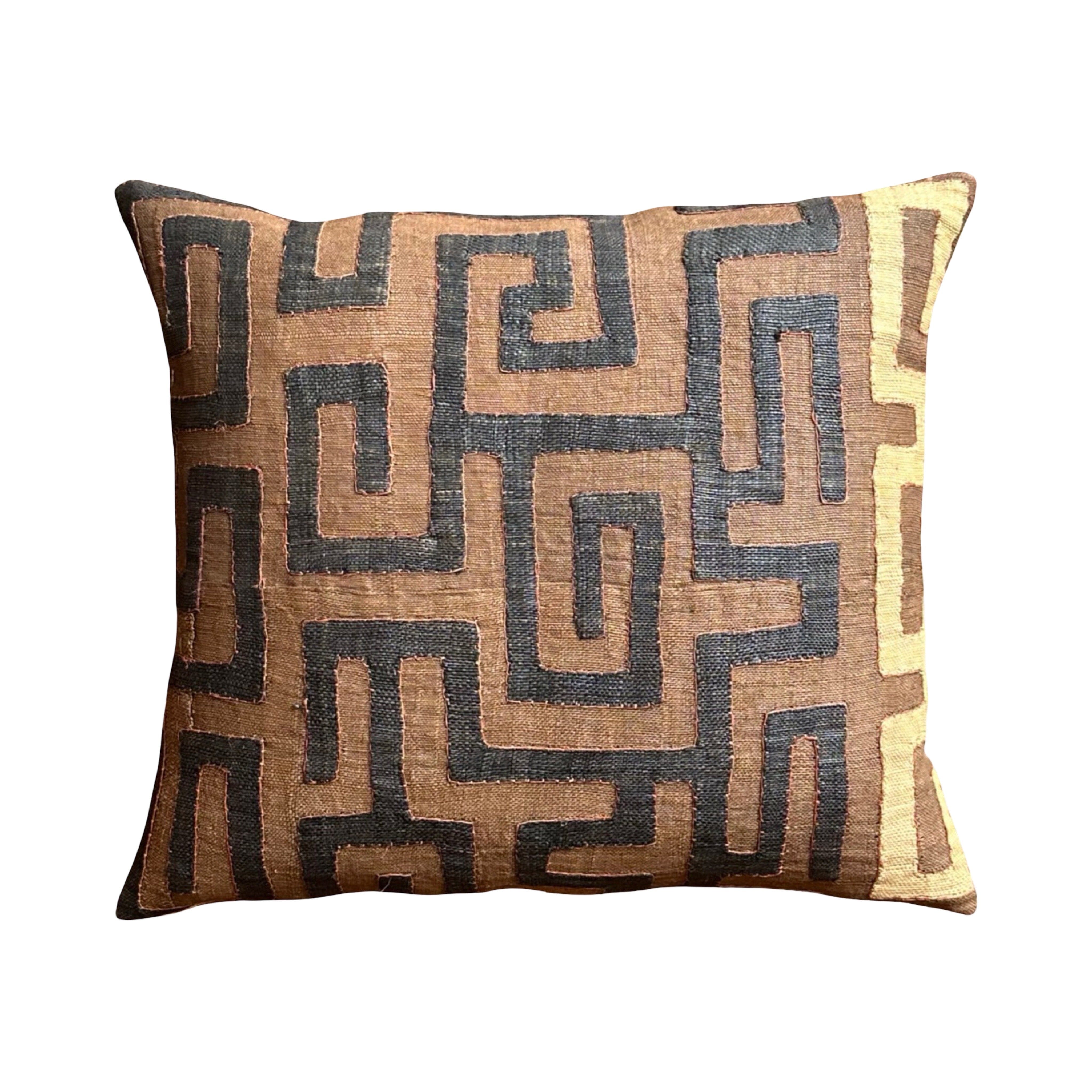 Kuba Cloth Pillow (#E031425 | 22.5" x 20.5") Pillows B. Viz Design