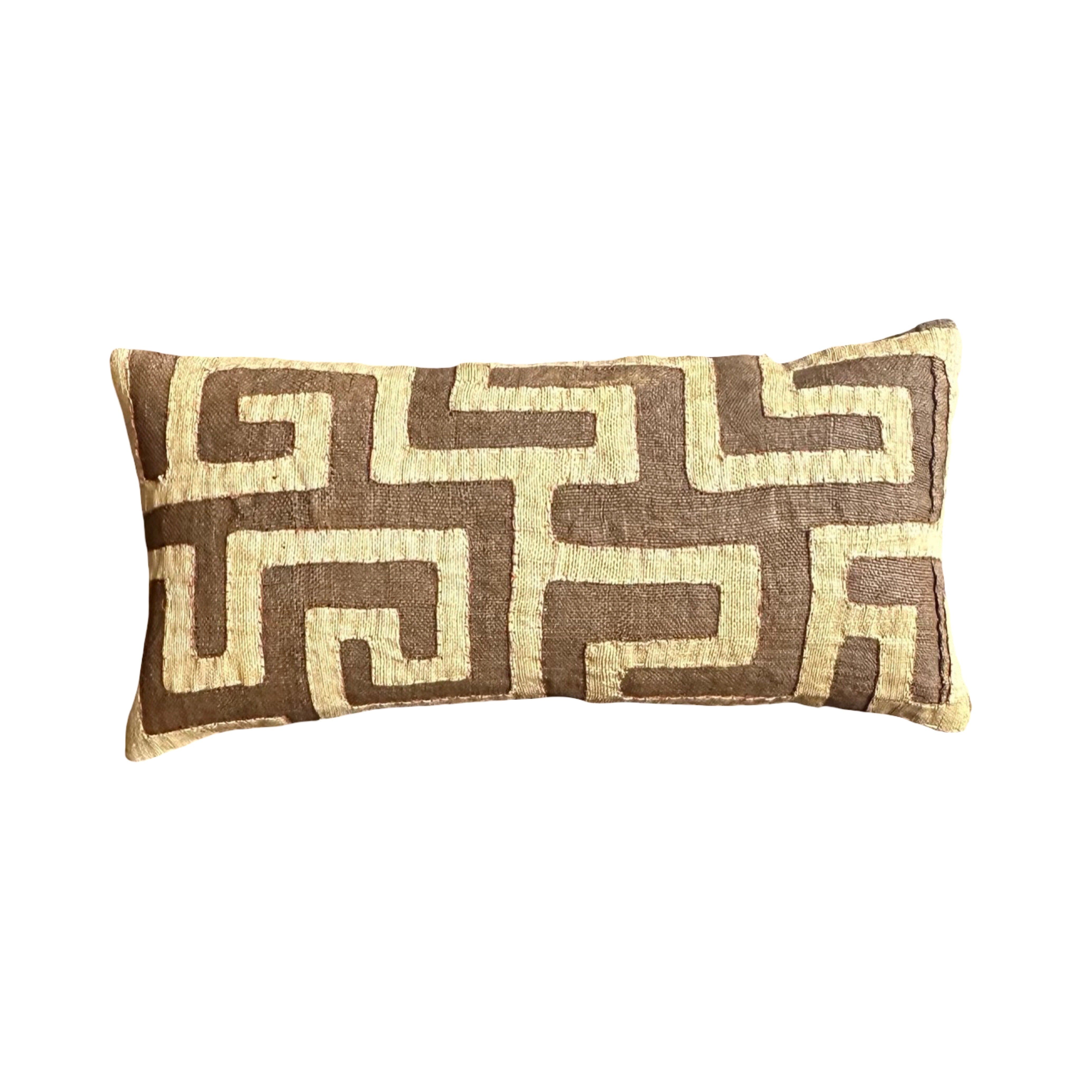 Kuba Cloth Pillow (#E031525 | 22" x 11") Pillows B. Viz Design
