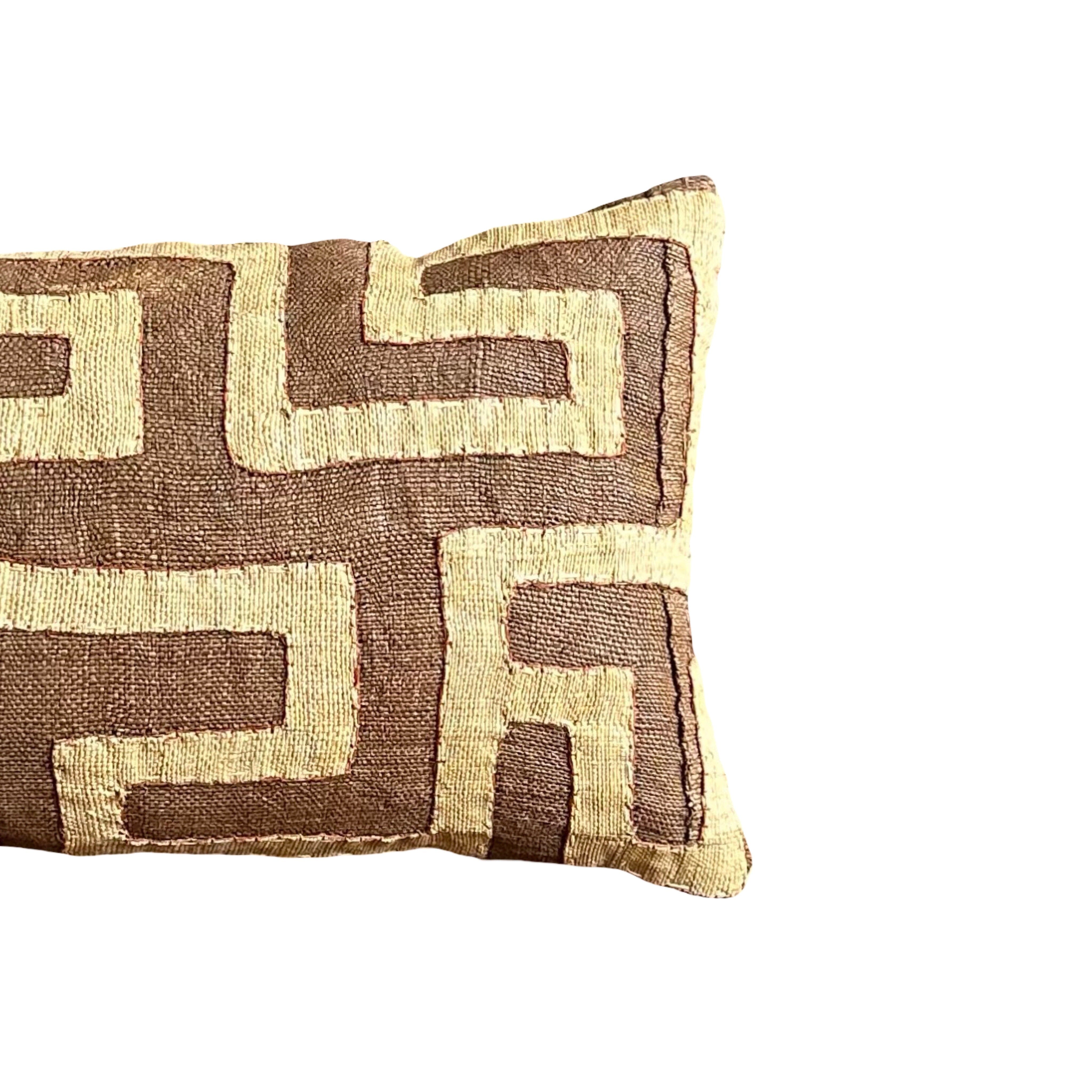 Kuba Cloth Pillow (#E031525 | 22" x 11") Pillows B. Viz Design