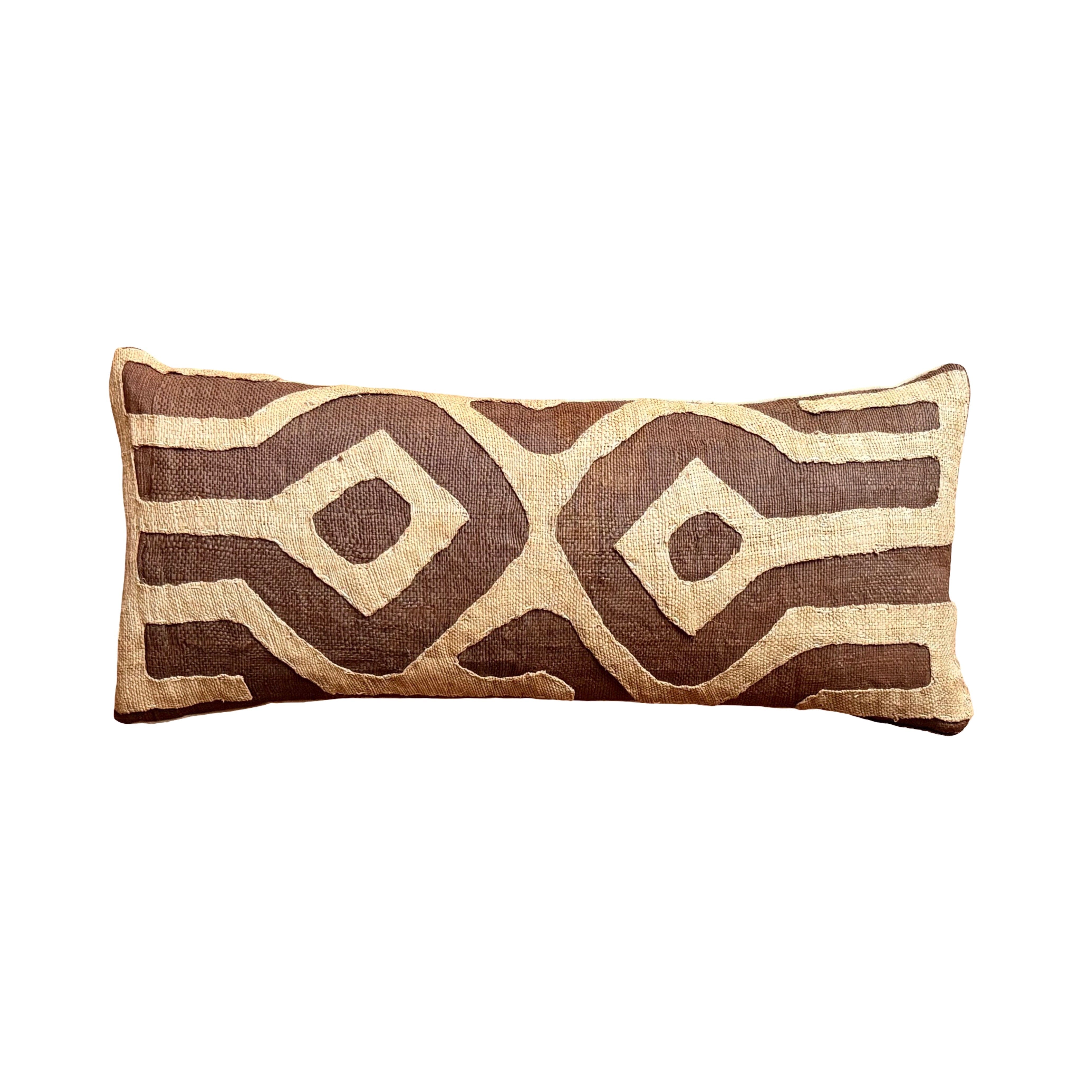 Kuba Cloth Pillow (#M011926 | 10.5" x 23.5") Pillows B. Viz Design