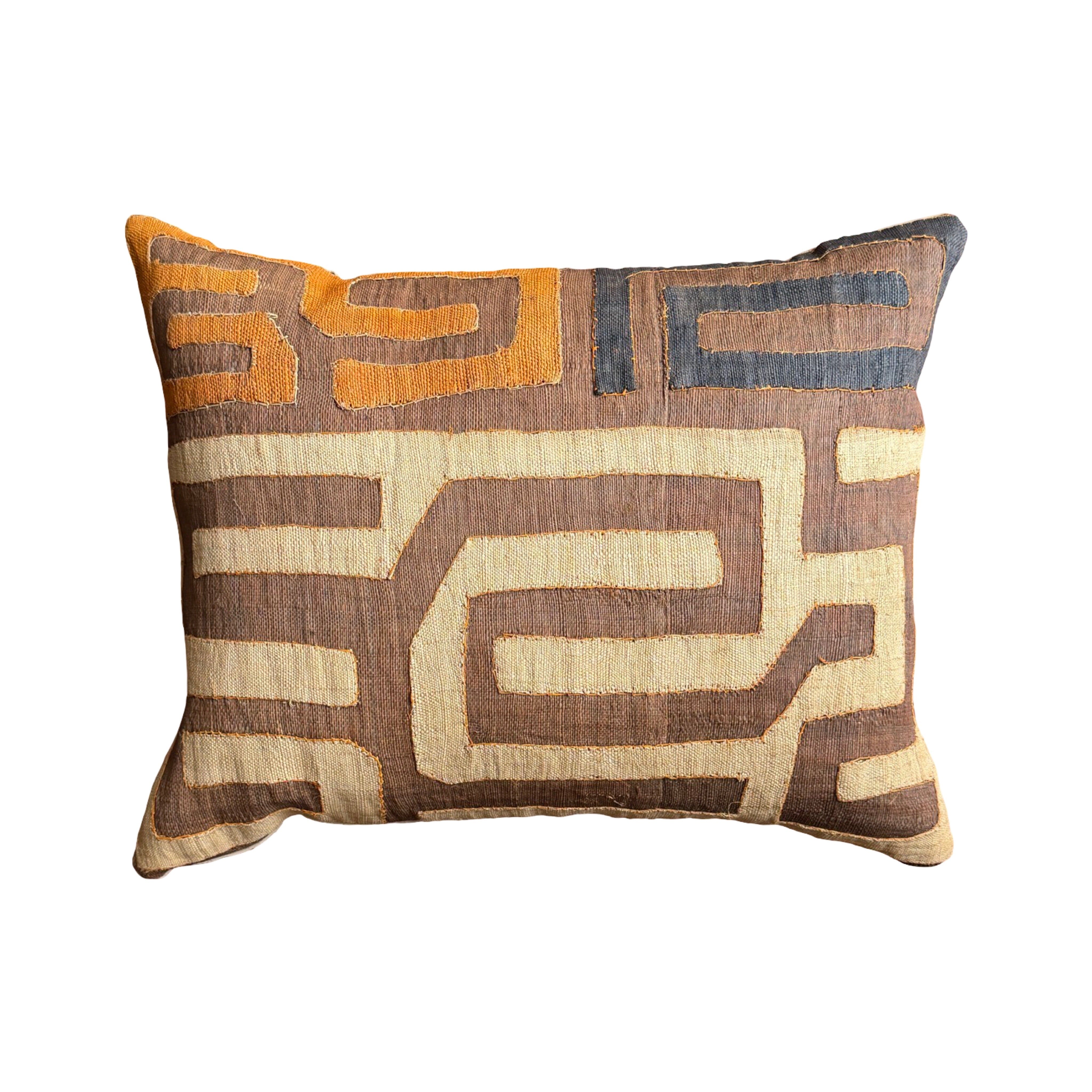 Kuba Cloth Pillow (#M012026 | 19" x 24") Pillows B. Viz Design