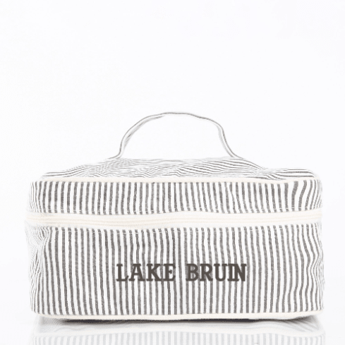 "Lake Bruin" Stripes Train Case Bag CB Station
