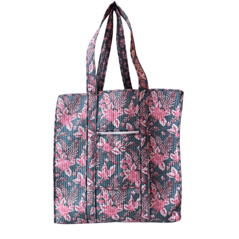 Large Reversible Printed Cotton Travel Tote Tote The Roots Tote A