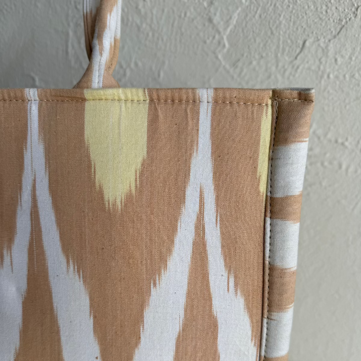 Large Square Silk Ikat Tote from Uzbekistan Tote Fergana Aziz