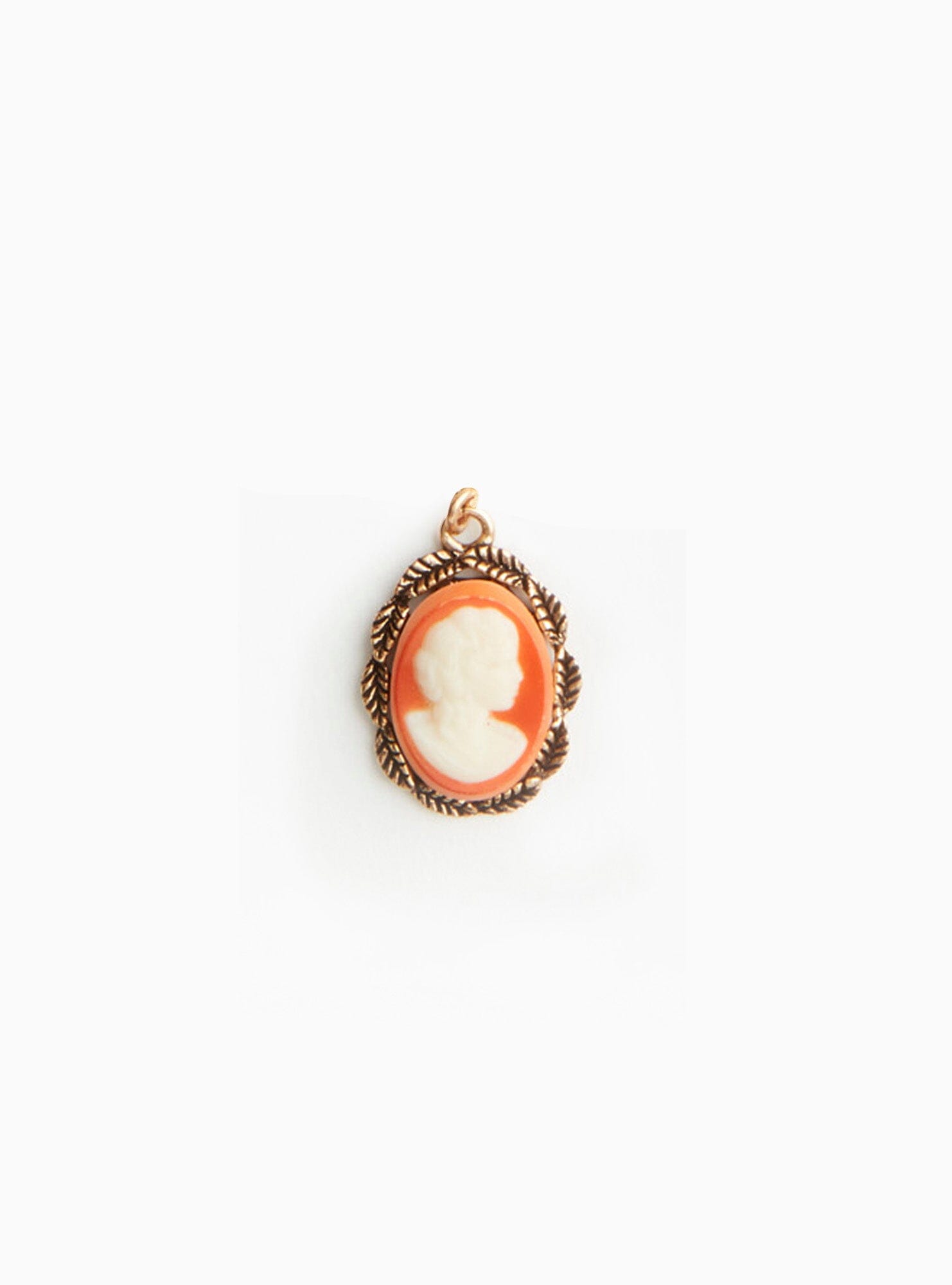 Leaf Frame Cameo Charm Fallen Aristocrat