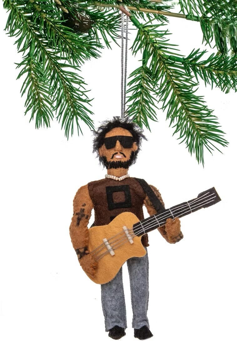 "Lenny Kravitz" Felt Ornament Holiday Ornaments Silk Road Bazaar