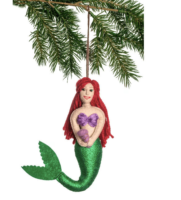 "Little Mermaid" Felt Ornament Silk Road Bazaar