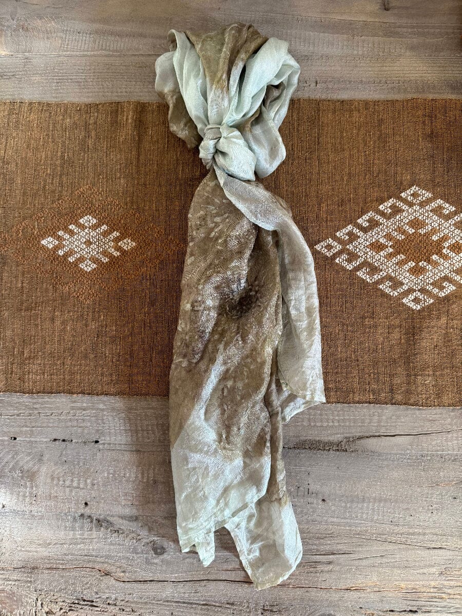 Lotus Silk Botanical Dyed Scarf Scarf ClayCut Laos