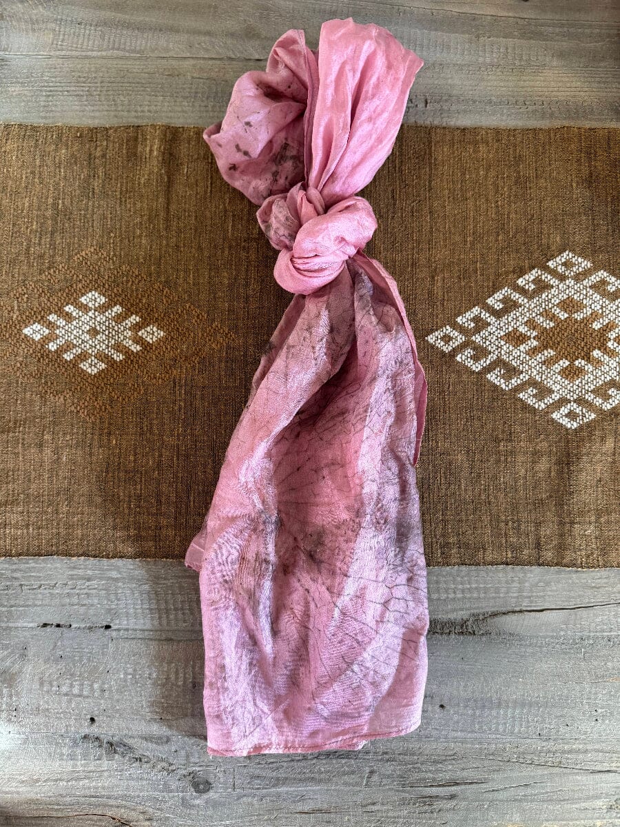 Lotus Silk Botanical Dyed Scarf Scarf ClayCut Laos