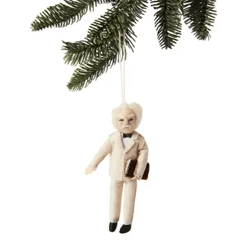 "Mark Twain" Felt Ornament Holiday Ornaments Silk Road Bazar