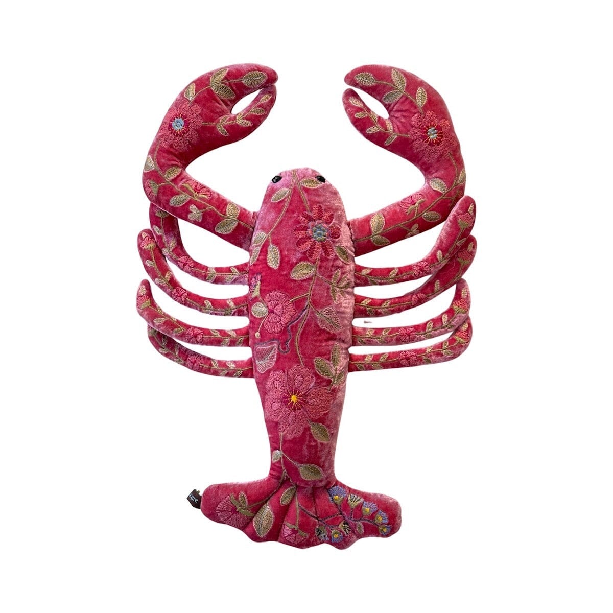 MEGAN Cyclamen Lobster on Silk Velvet Objet d'Art Anke Drechsel