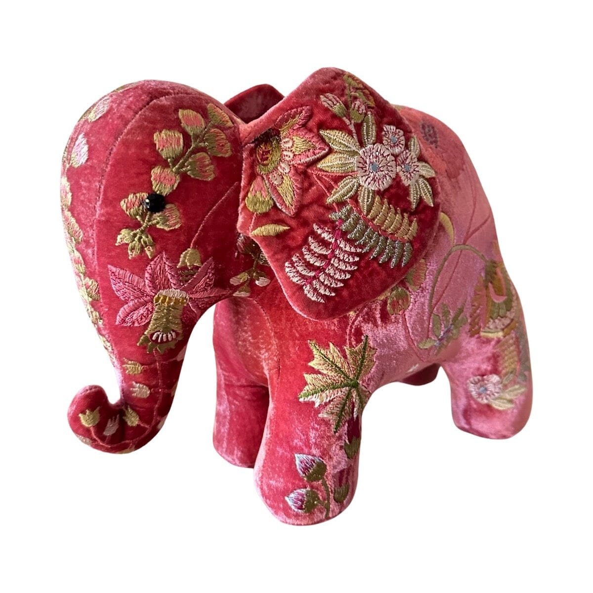 MEGAN Watermelon Elephant on Silk Velvet Objet d'Art Anke Drechsel