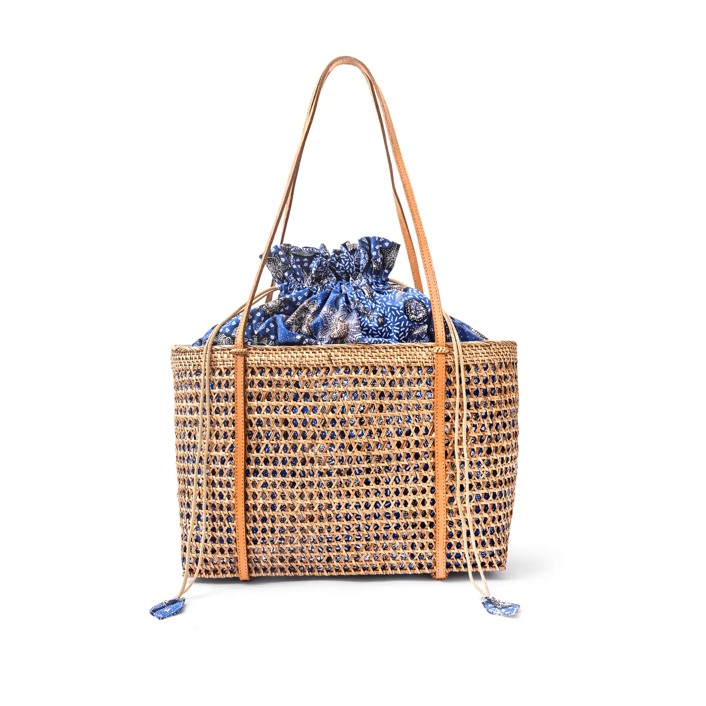 Mesh Rattan Shoulder Bag Tote The Artisan and Company