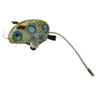 MOIRA Hand Embroidered Silk Velvet Shaded Mint Mouse Objet d'Art Anke Drechsel