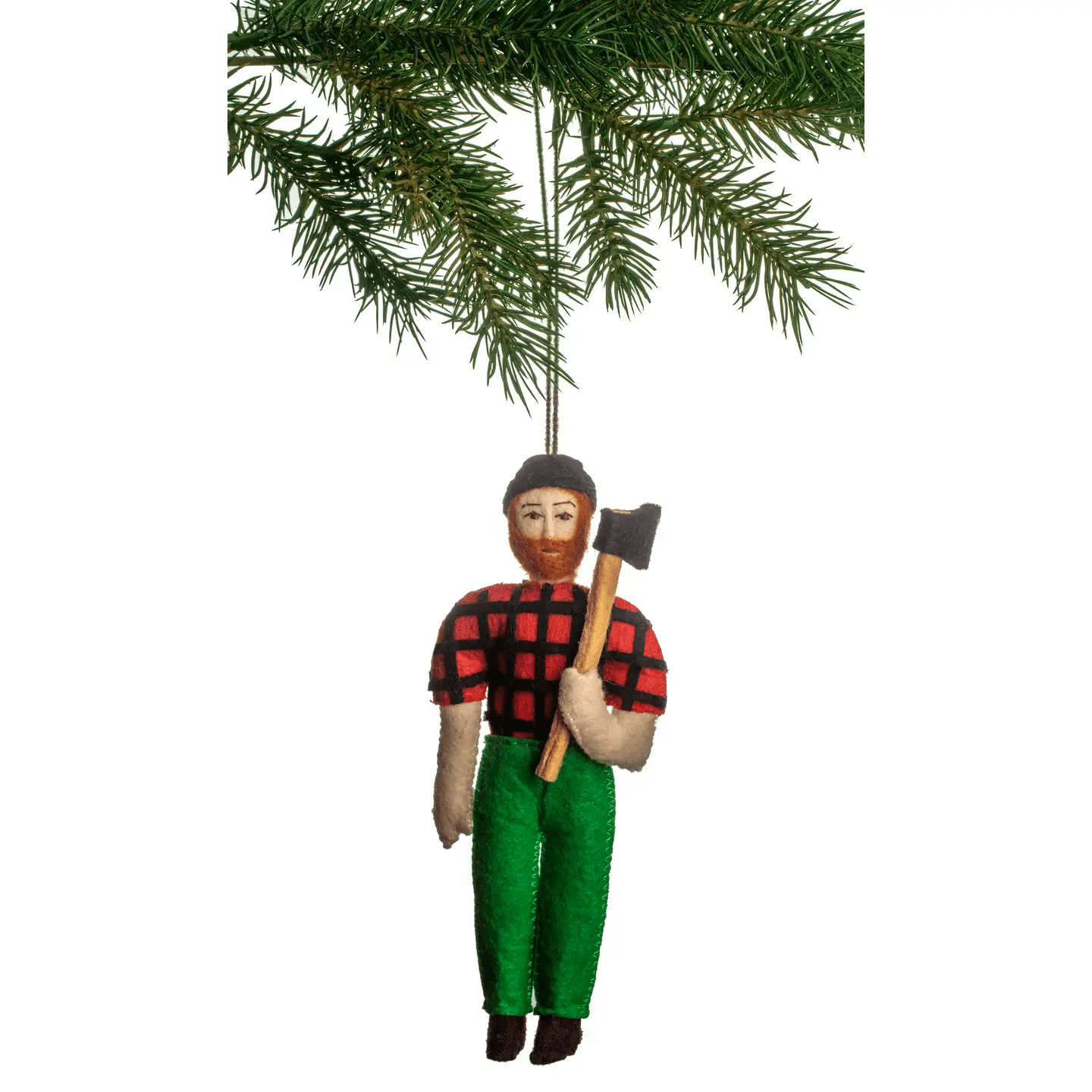 "Paul Bunyan" Felt Ornament Holiday Ornaments Silk Road Bazar