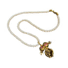 Pearl Necklace with Triple Pomegranate Necklace Eyup Gunduz