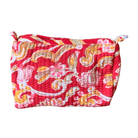 Quilted Block Print Toiletry Bag | 5 x 3 x 3 Bag KKhandicrafts75 A