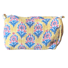 Quilted Block Print Toiletry Bag | 5 x 3 x 3 Bag KKhandicrafts75 D