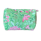Quilted Block Print Toiletry Bag | 5 x 3 x 3 Bag KKhandicrafts75 G
