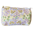 Quilted Block Print Toiletry Bag | 5 x 3 x 3 Bag KKhandicrafts75 H