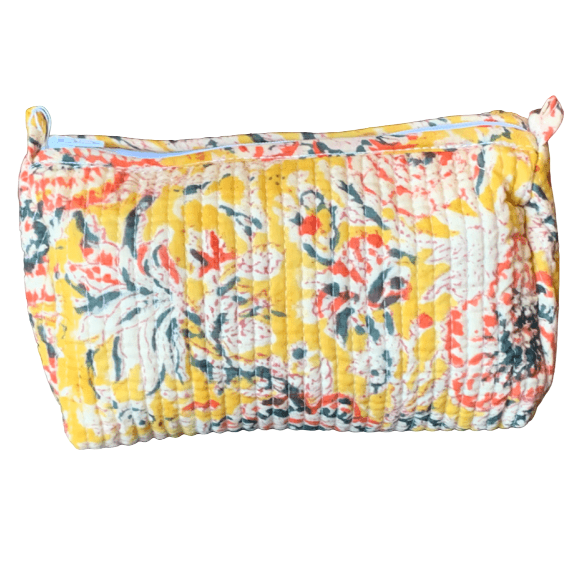 Quilted Block Print Toiletry Bag | 5 x 3 x 3 Bag KKhandicrafts75 I
