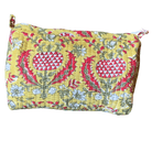 Quilted Block Print Toiletry Bag | 5 x 3 x 3 Bag KKhandicrafts75 K