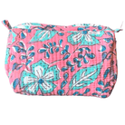 Quilted Block Print Toiletry Bag | 5 x 3 x 3 Bag KKhandicrafts75 M