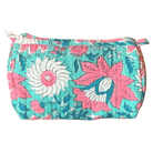 Quilted Block Print Toiletry Bag | 5 x 3 x 3 Bag KKhandicrafts75 P