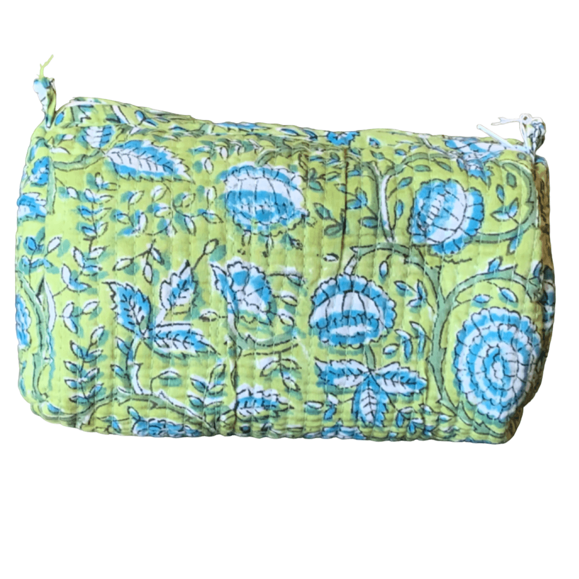 Quilted Block Print Toiletry Bag | 5 x 3 x 3 Bag KKhandicrafts75 Q