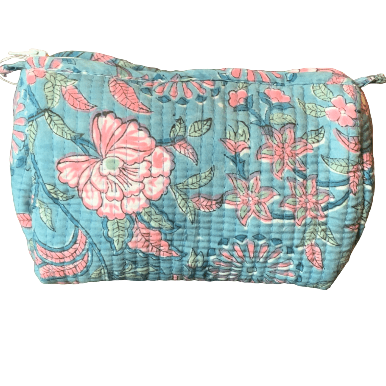 Quilted Block Print Toiletry Bag | 5 x 3 x 3 Bag KKhandicrafts75 R