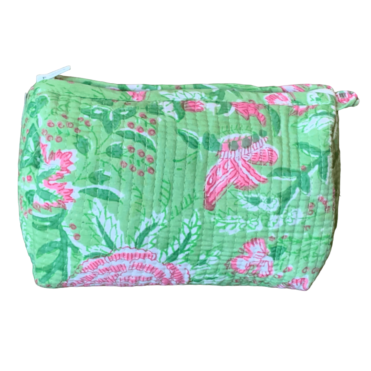 Quilted Block Print Toiletry Bag | 6 x 4 x 4 Bag KKhandicrafts75 G