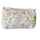 Quilted Block Print Toiletry Bag | 6 x 4 x 4 Bag KKhandicrafts75 H