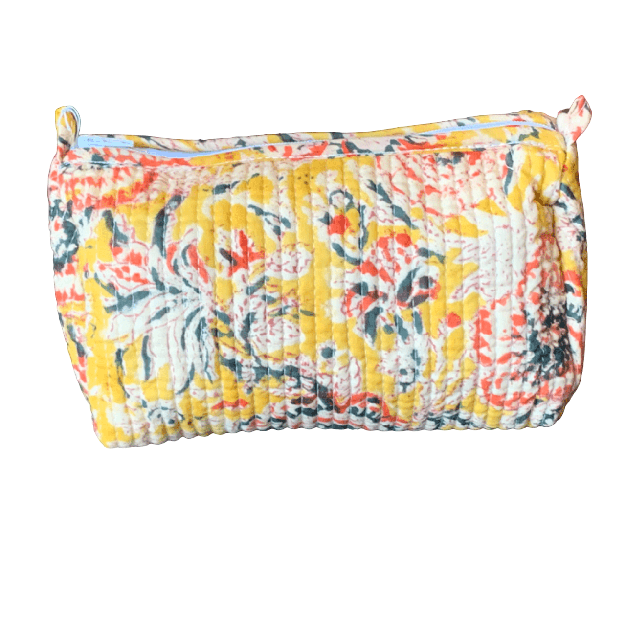 Quilted Block Print Toiletry Bag | 6 x 4 x 4 Bag KKhandicrafts75 I