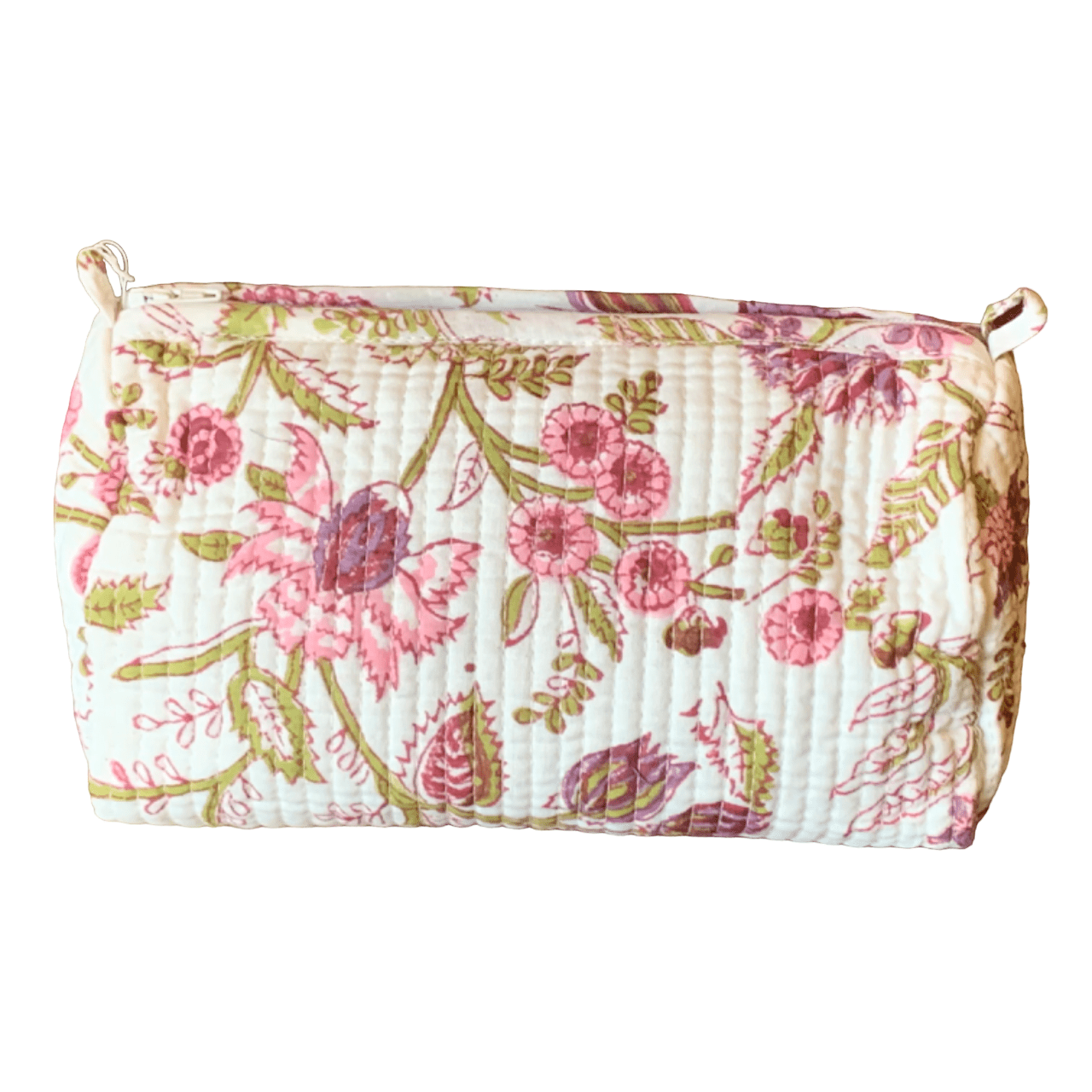 Quilted Block Print Toiletry Bag | 6 x 4 x 4 Bag KKhandicrafts75 O