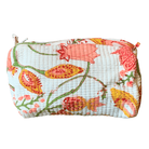 Quilted Block Print Toiletry Bag | 6 x 4 x 4 Bag KKhandicrafts75 S