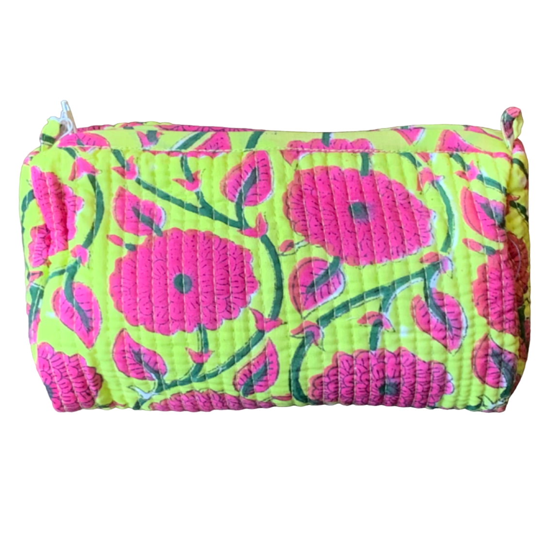 Quilted Block Print Toiletry Bag | 6 x 4 x 4 Bag KKhandicrafts75 T