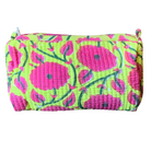 Quilted Block Print Toiletry Bag | 6 x 4 x 4 Bag KKhandicrafts75 T