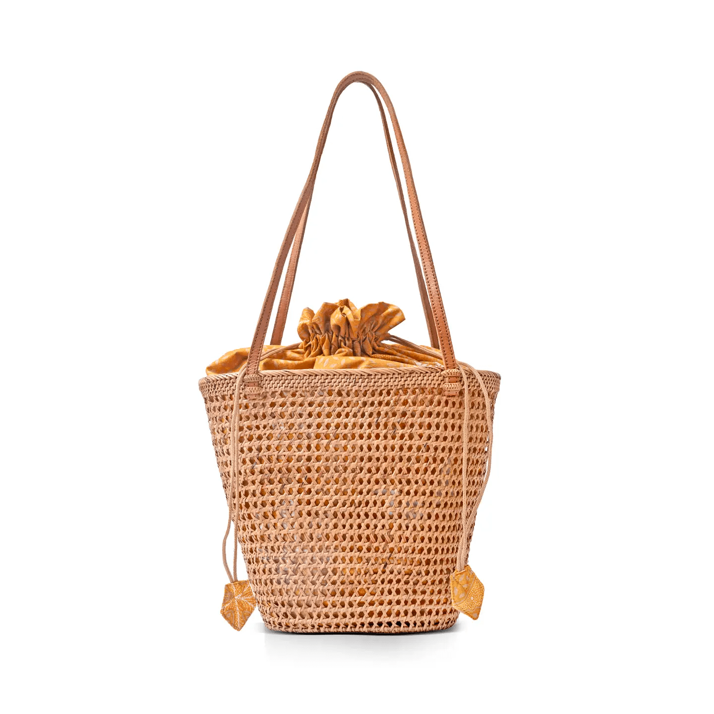 Rattan Mesh Natural Tote Bag Tote The Artisan and Company
