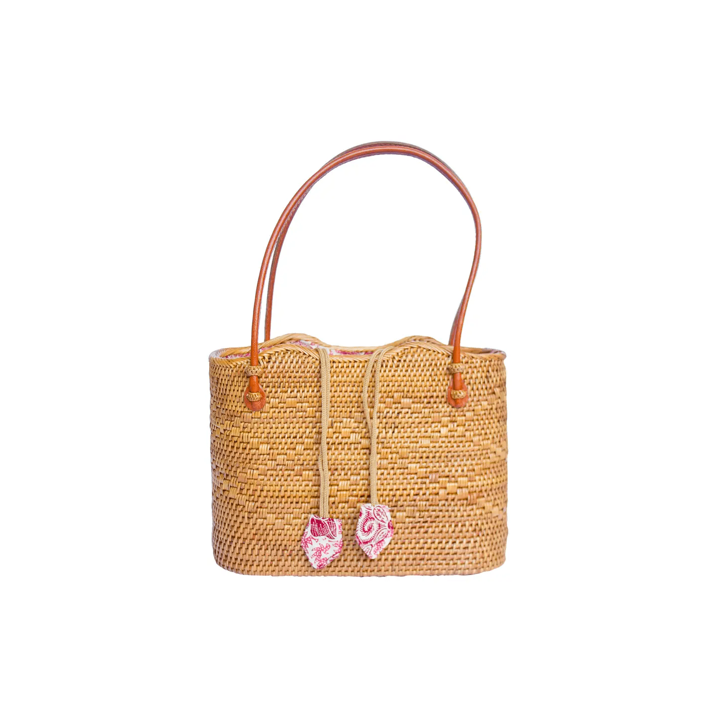 Rattan Shoulder Basket Tote Bag Tote The Artisan and Company