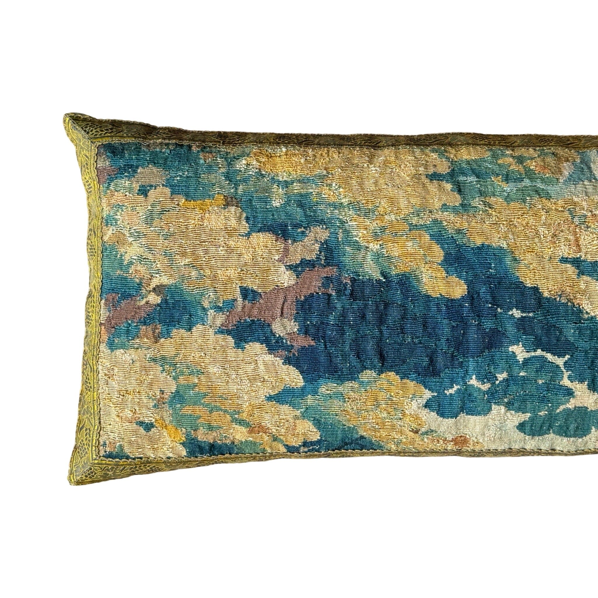 RESERVED: 17th C. Tapestry Fragment (T200424 | 15 x 32") New Pillows B. Viz Design