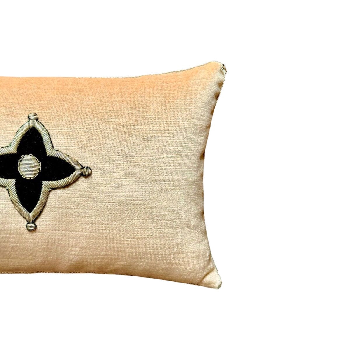 RESERVED: Antique European Silver Metallic Embroidery (#E021324 | 8 x 12") New Pillows B. Viz Design