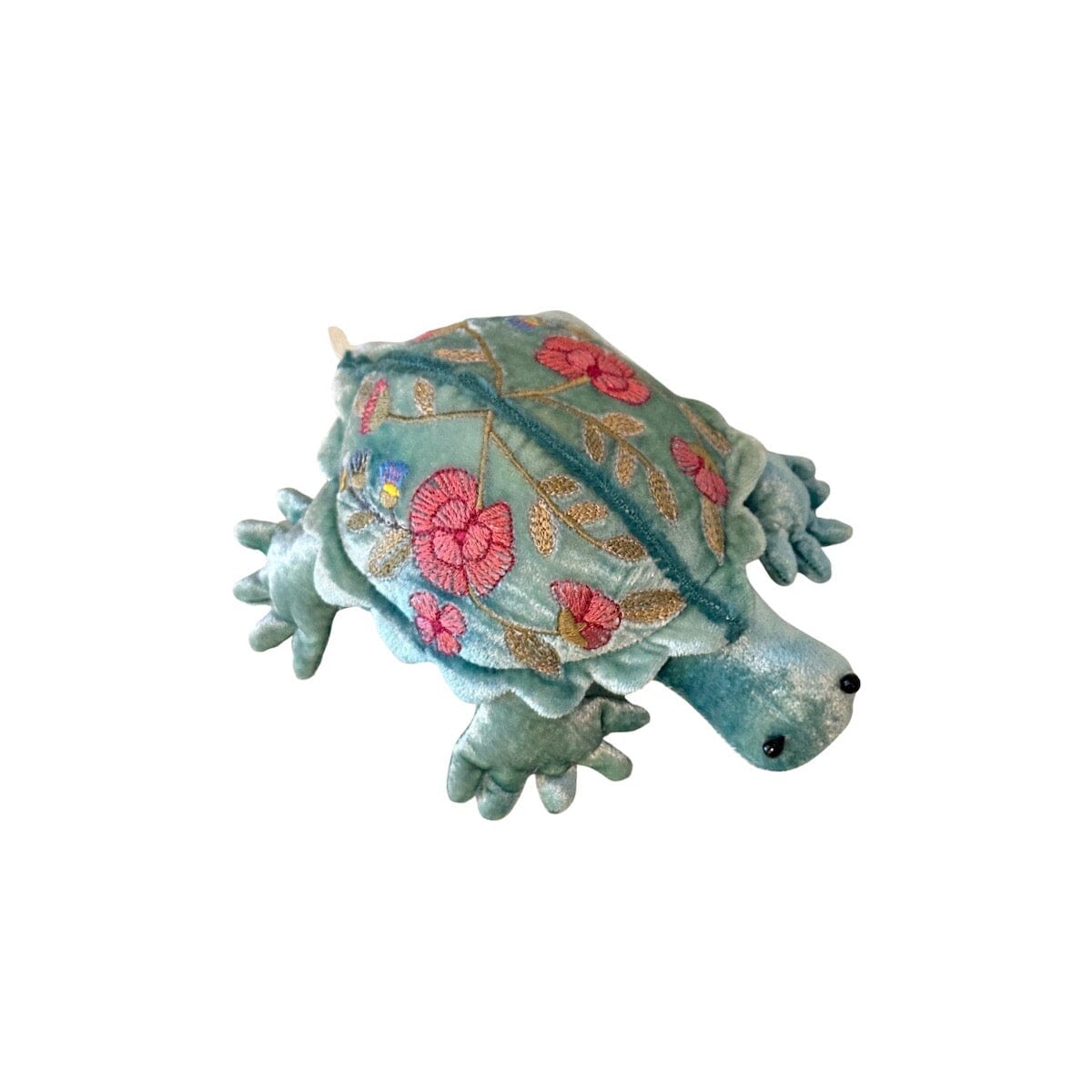 Shaded Lagoon Handmade Embroidered Mini Turtle Art Anke Drechsel