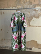 Silk Ikat Chapan from Uzbekistan (#7900) Coat Fergana Aziz