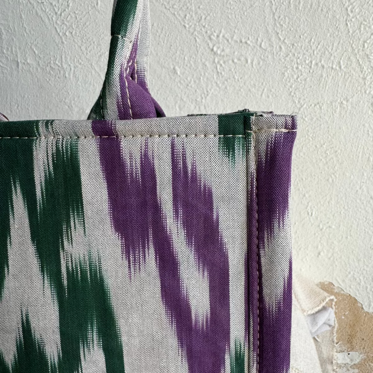 Small Square Silk Ikat Purse from Uzbekistan Tote Fergana Aziz