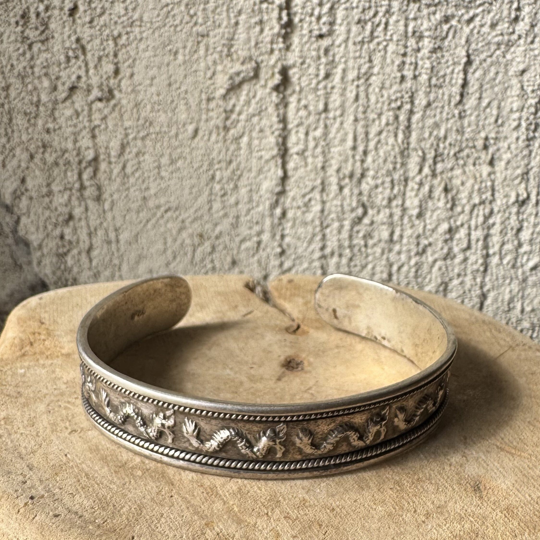 Southeast Asian Sterling Silver Cuffs Cuff Cambodia Southeast Asian Nagas | 1/4" Cuff